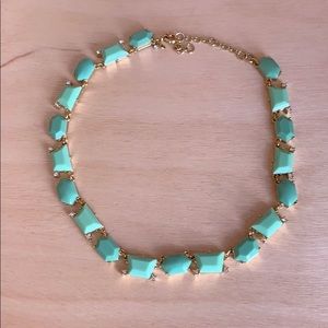 Mint rhinestone necklace j crew